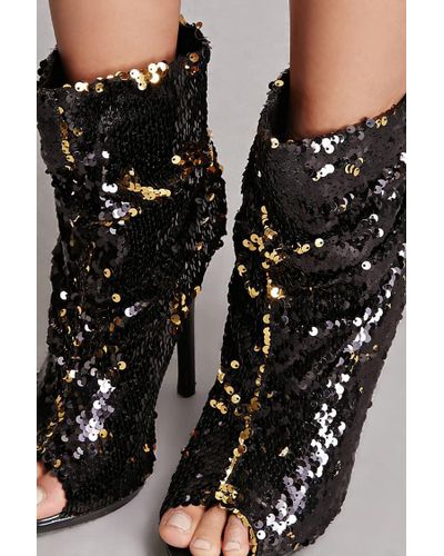 slouchy sequin boots