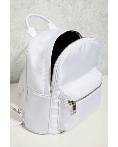small white backpack