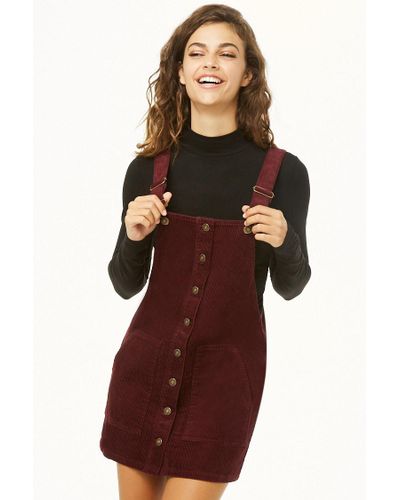 Forever 21 corduroy overall dress hotsell