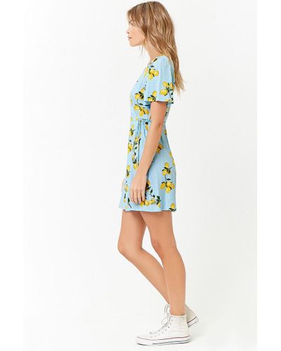 blue short sleeve dress