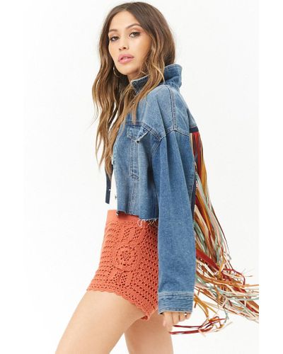 Fringe Denim Jacket Forever 21 Fringe Jacket Fringe Denim Jacket