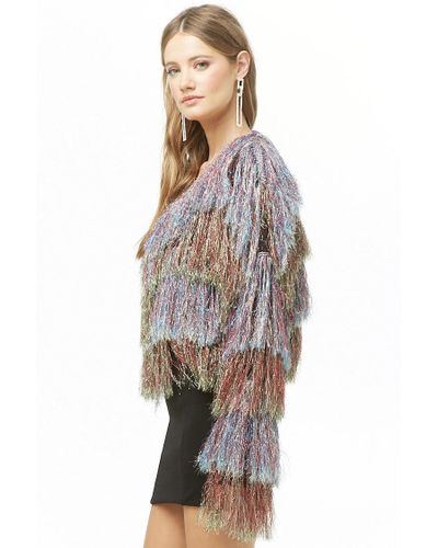 fringe colorful jacket