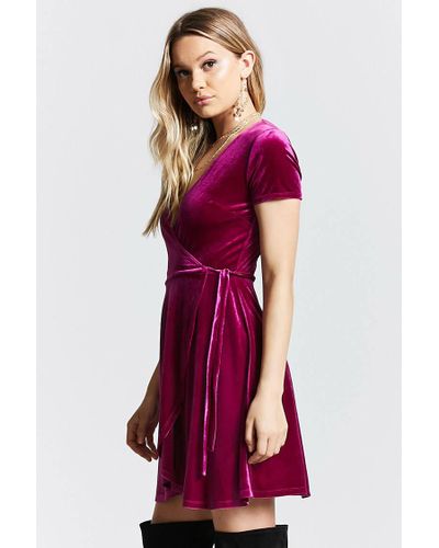 fuchsia wrap dress