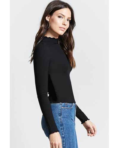 lettuce mock neck top