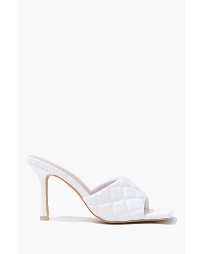 white square toe heel