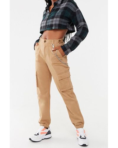 camel cargo joggers