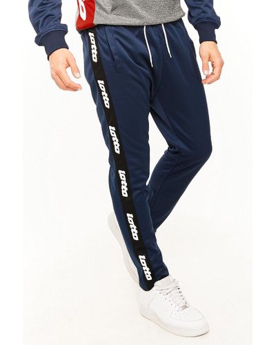 Forever 21 Synthetic Lotto Logo Stripe Track Pants in Navy/Black (Blue) for  Men - Lyst
