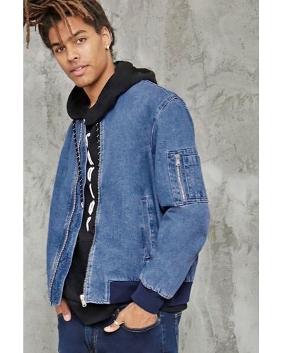 denim bomber jacket mens