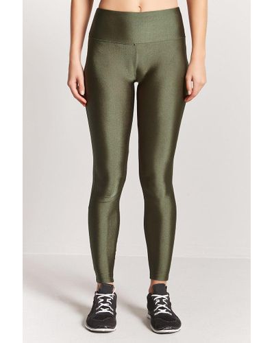 Forever 21 Synthetic Active Nylon Leggings in Olive (Green) - Lyst
