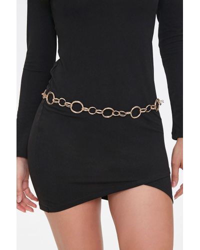 Forever 21 O Ring Chain Belt In Gold Metallic Lyst