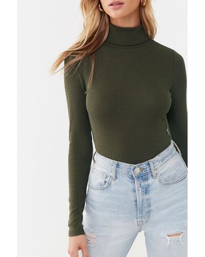 olive green turtleneck