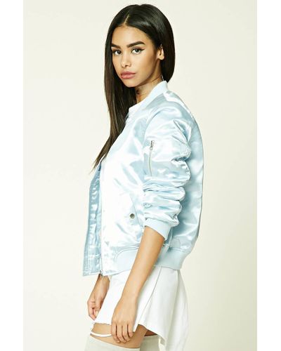 light blue satin jacket