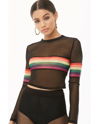 rainbow mesh shirt