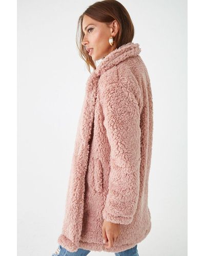 mauve teddy jacket