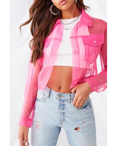 cropped pink jacket