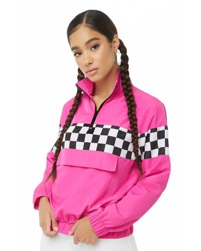 black checkered windbreaker