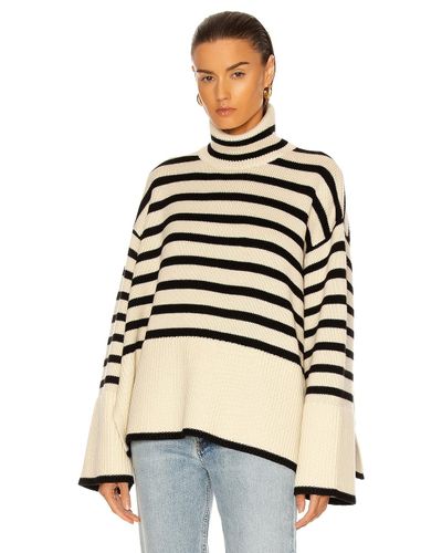 TotÃªme Wool Signature Stripe Turtleneck Sweater | Lyst