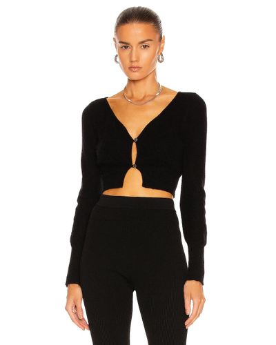 Jacquemus Synthetic Le Cardigan Alzou in Black | Lyst
