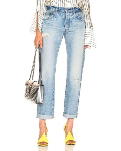 Moussy Cotton Steele Straight in Blue - Lyst