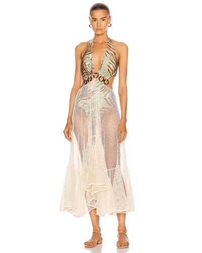 netted beach dress