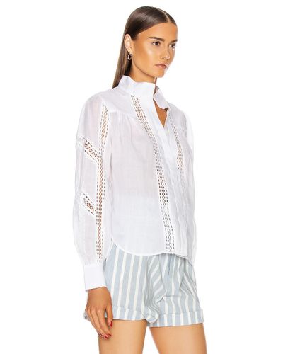 frame panel lace button up