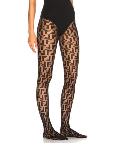 fendi logo tights