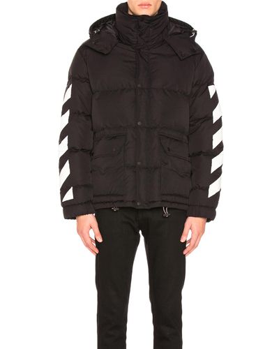 off white diagonal brushed down jacket