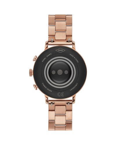 Fossil Leather Gen 4 Smartwatch in Rose Gold (Metallic) - Lyst