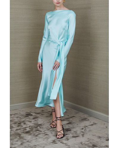 Bec & Bridge Satin Agatha Ls Midi Dress | Lyst