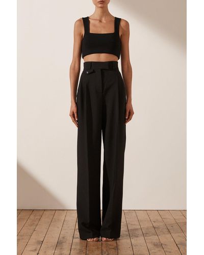 Shona Joy Synthetic Ivy High Waisted Tailored Pant in Black | Lyst