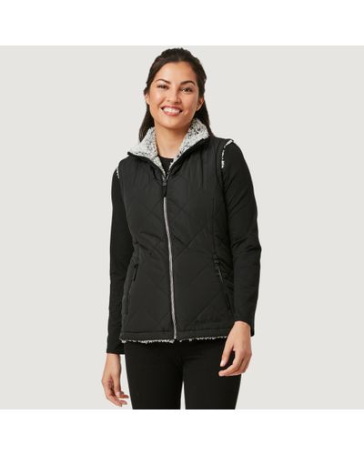 Free Country Stratus Lite Reversible Vest in Black Lyst Free Country Stratus Lite Reversible Vest in Black Lyst