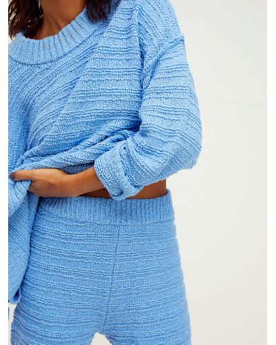 Free People Malibu Boo Sweater Set in Blue | Lyst