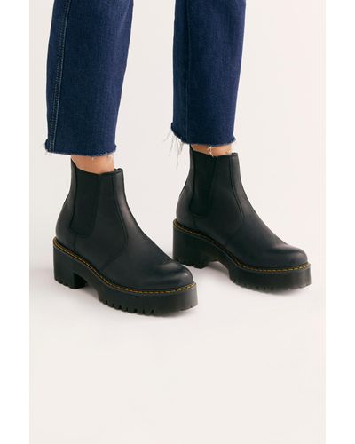 black rometty platform boots