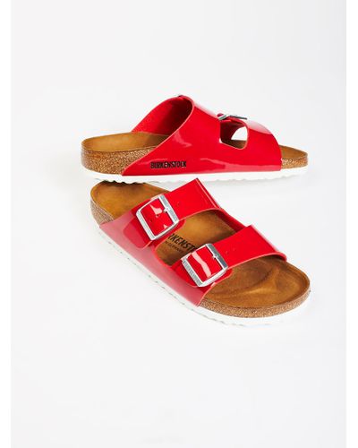 red patent birkenstocks