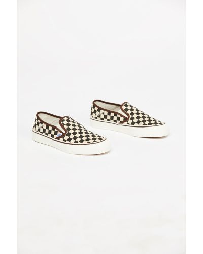 distressed checkered vans