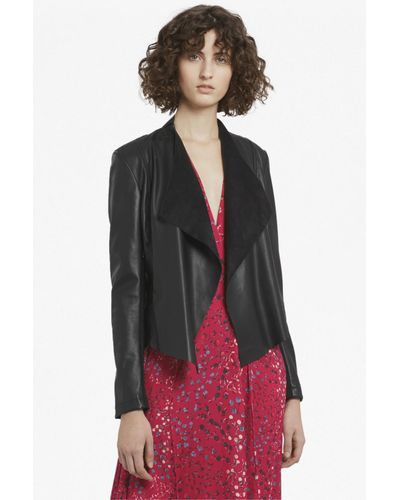 soft leather waterfall jacket