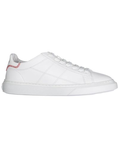 Hogan Shoes Leather Trainers Sneakers H365 in White for Men - Lyst