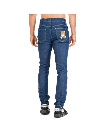Moschino Men's Jeans Denim Teddy Bear Slim Fit in Blue for Men | Lyst