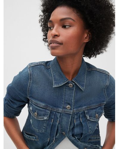 cropped denim jacket gap