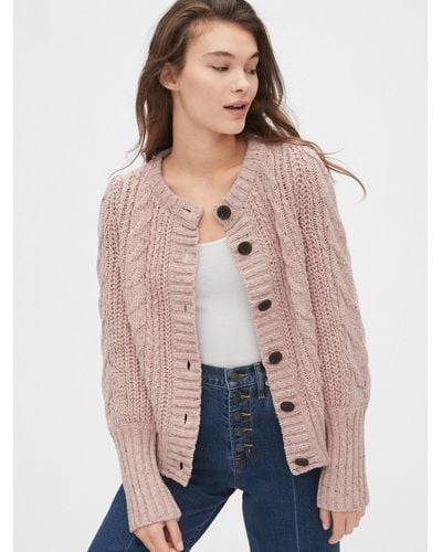 chunky cable knit cardigan