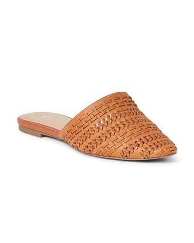woven mules flat