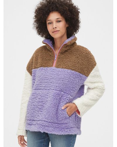 purple sherpa pullover
