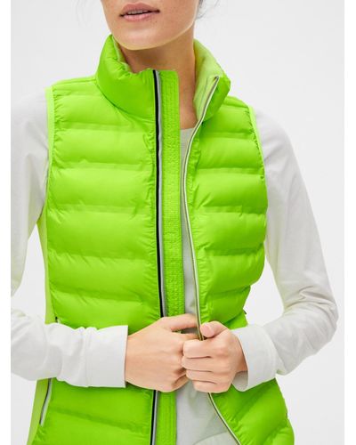 lime green puffer vest