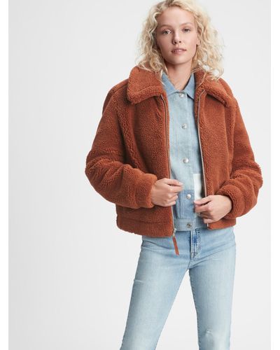 dark brown sherpa jacket