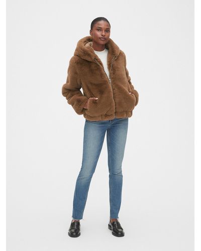 faux fur jacket gap