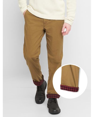 flannel lined khaki pants men