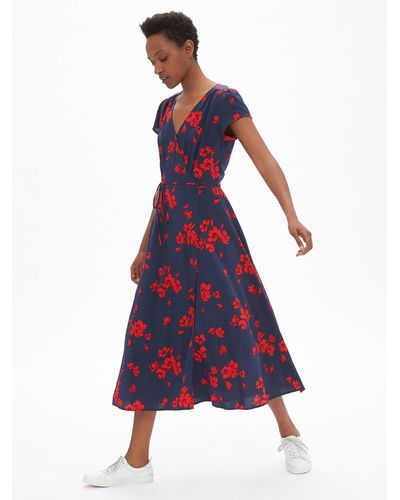 gap floral wrap dress