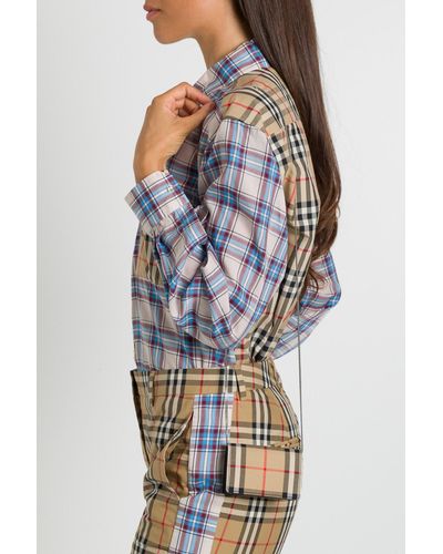 jade vintage check card case on a chain