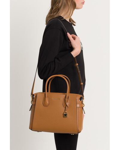 Mercer pebbled leather belted satchel sale