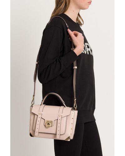 michael kors manhattan medium leather satchel